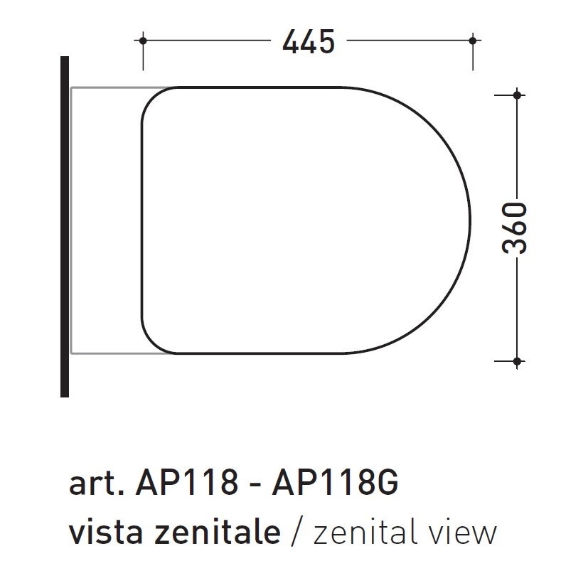 Immagine di Flaminia APP coprivaso avvolgente in termoindurente ANTRACITE finitura OPACO a discesa rallentata con cerniere a sgancio rapido  QKCW03-ANT-O