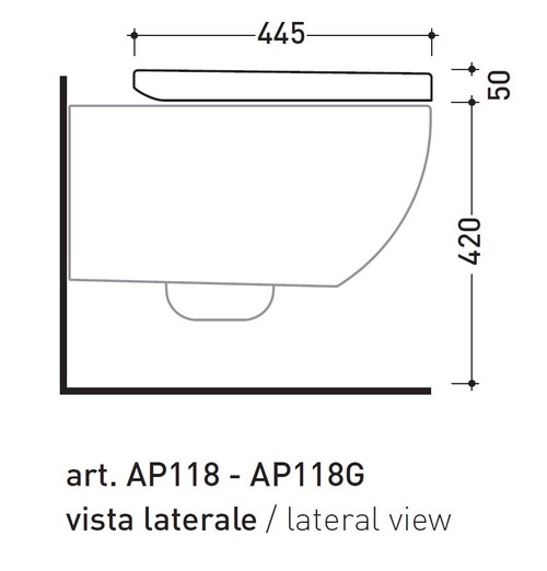 Immagine di Flaminia APP coprivaso avvolgente in termoindurente ANTRACITE finitura OPACO a discesa rallentata con cerniere a sgancio rapido  QKCW03-ANT-O