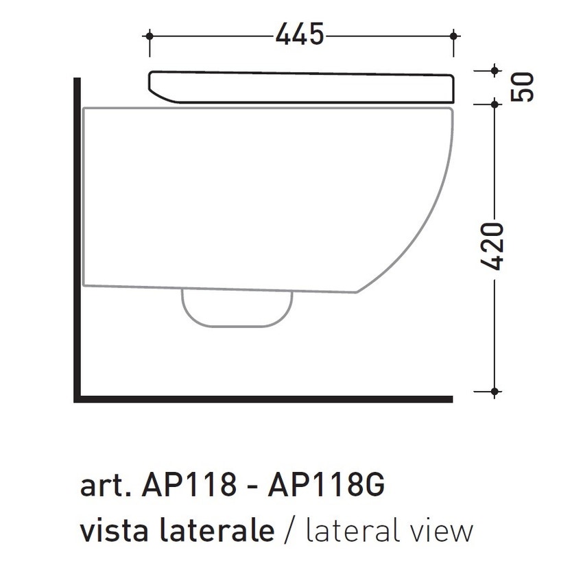Immagine di Flaminia APP coprivaso avvolgente in termoindurente ANTRACITE finitura OPACO a discesa rallentata con cerniere a sgancio rapido  QKCW03-ANT-O