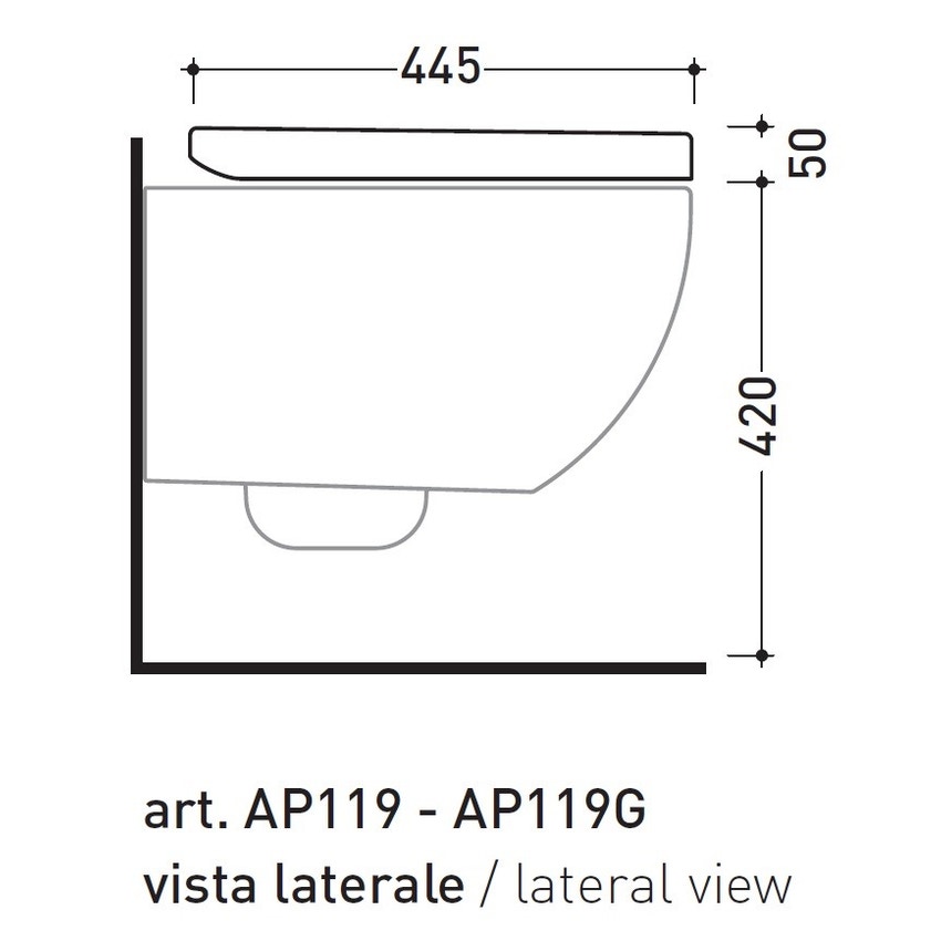Immagine di Flaminia APP coprivaso avvolgente in termoindurente ANTRACITE finitura OPACO a discesa rallentata con cerniere a sgancio rapido  QKCW03-ANT-O