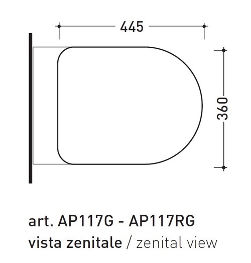 Immagine di Flaminia APP coprivaso avvolgente in termoindurente ANTRACITE finitura OPACO a discesa rallentata con cerniere a sgancio rapido  QKCW03-ANT-O