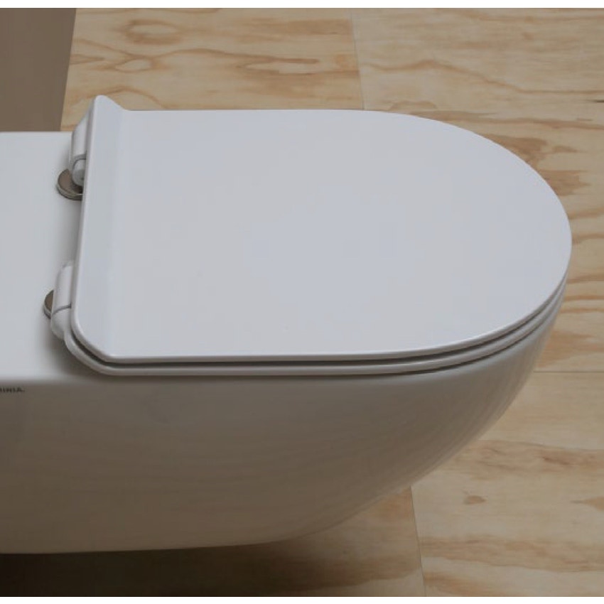 Copriwater Flaminia Quick E App Originale In Termoindurente Soft Close Sottile A Sgancio Rapido Bianco 90729961