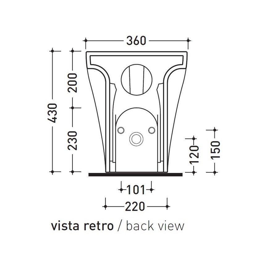 Immagine di Flaminia APP bidet back to wall monoforo, colore avana finitura lucido AP217AV