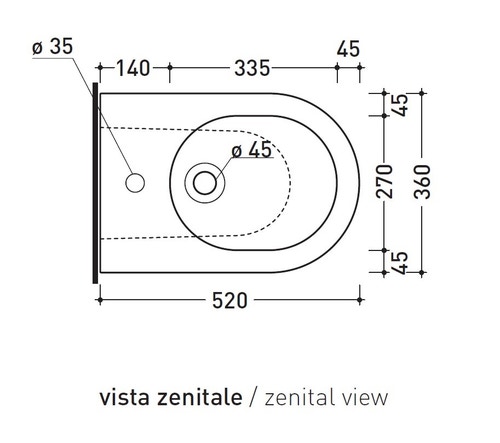 Immagine di Flaminia APP bidet back to wall monoforo, colore avana finitura lucido AP217AV