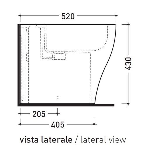 Immagine di Flaminia APP bidet back to wall monoforo, colore avana finitura lucido AP217AV