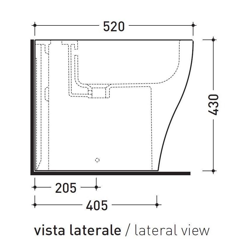 Immagine di Flaminia APP bidet back to wall monoforo, colore avana finitura lucido AP217AV