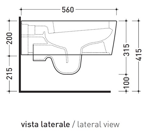 Immagine di Flaminia LINK vaso sospeso, senza sedile, colore bianco finitura lucido 5051/WC