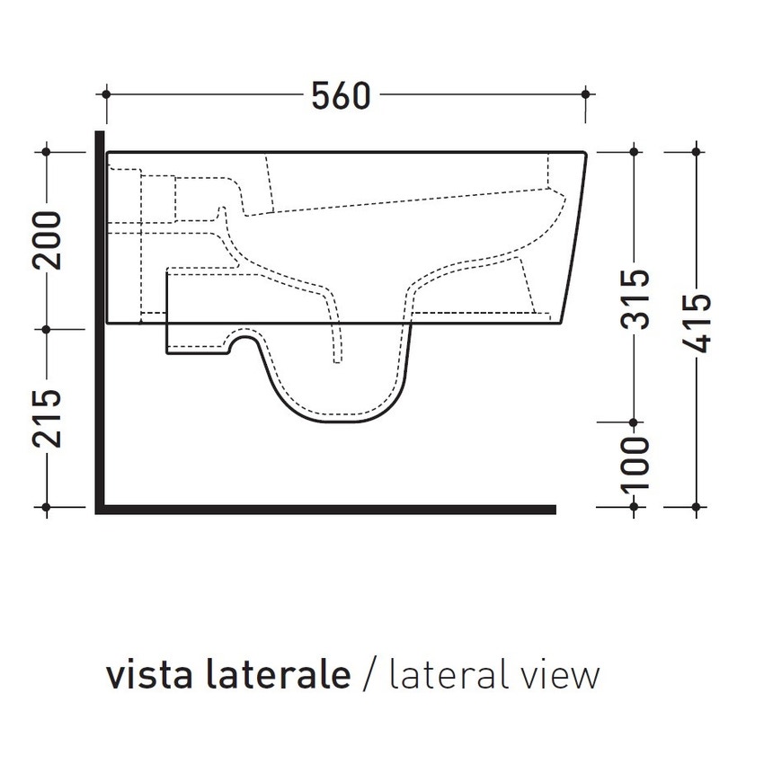 Immagine di Flaminia LINK vaso sospeso, senza sedile, colore bianco finitura lucido 5051/WC