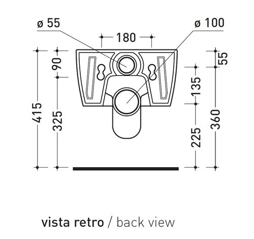 Immagine di Flaminia LINK vaso sospeso, senza sedile, colore bianco finitura lucido 5051/WC