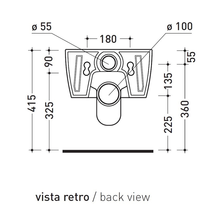 Immagine di Flaminia LINK vaso sospeso, senza sedile, colore bianco finitura lucido 5051/WC