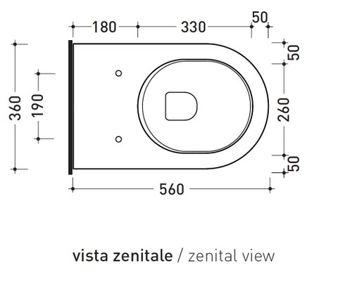 Immagine di Flaminia LINK vaso sospeso, senza sedile, colore bianco finitura lucido 5051/WC