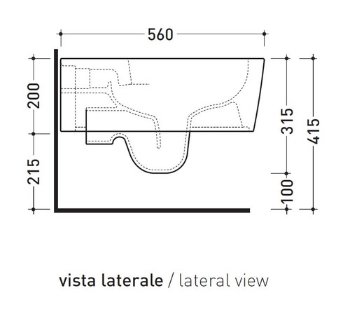 Immagine di Flaminia LINK vaso sospeso con sistema goclean®, senza sedile, colore argilla finitura opaco 5051/WCGARG