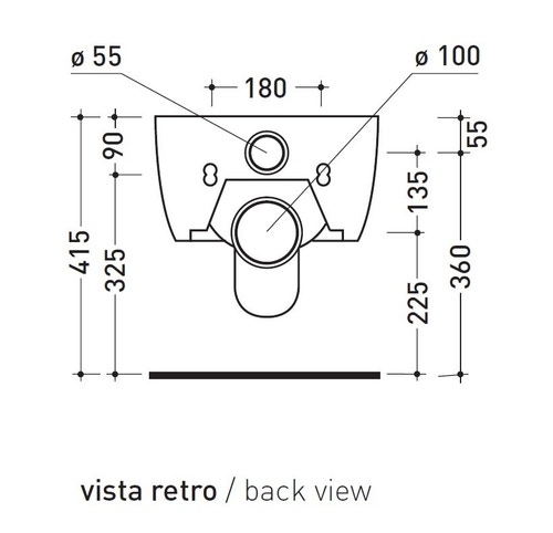 Immagine di Flaminia MINI LINK vaso sospeso, colore bianco finitura lucido 5064