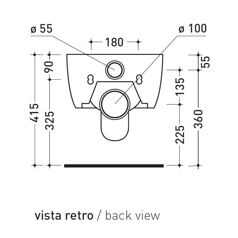 Immagine di Flaminia MINI LINK vaso sospeso, colore bianco finitura lucido 5064