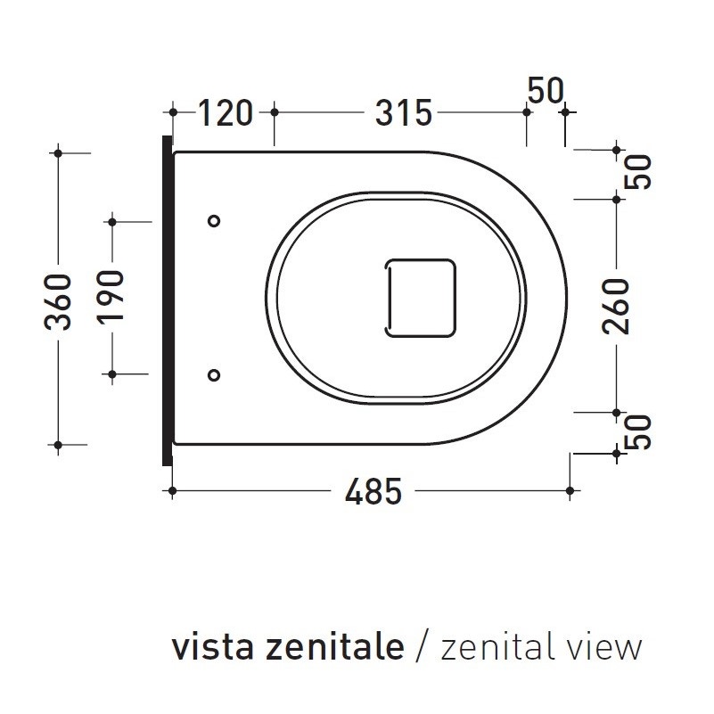 Immagine di Flaminia MINI LINK vaso sospeso, colore bianco finitura lucido 5064