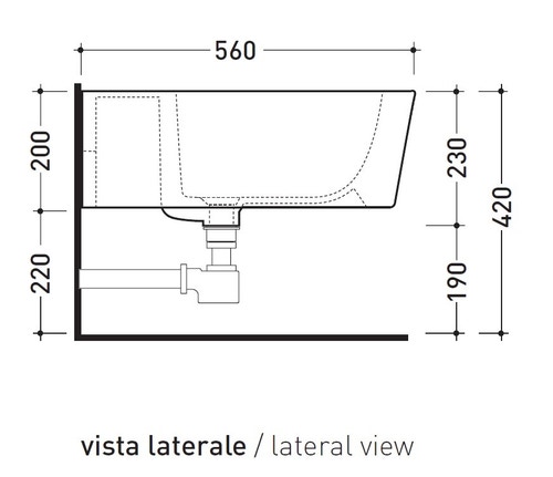 Immagine di Flaminia LINK bidet sospeso monoforo, con troppopieno, colore bianco finitura lucido 5051/B