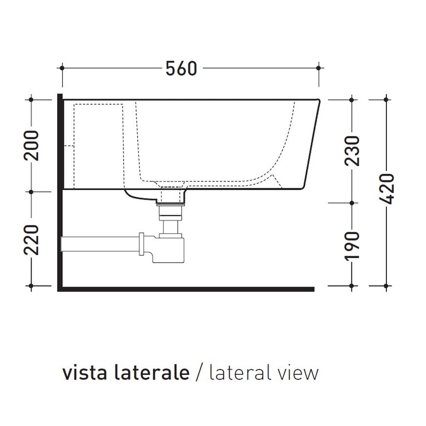 Immagine di Flaminia LINK bidet sospeso monoforo, con troppopieno, colore carbone finitura opaco 5051/BCAR