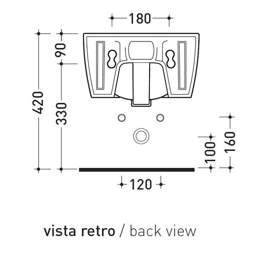 Immagine di Flaminia LINK bidet sospeso monoforo, con troppopieno, colore bianco finitura lucido 5051/B