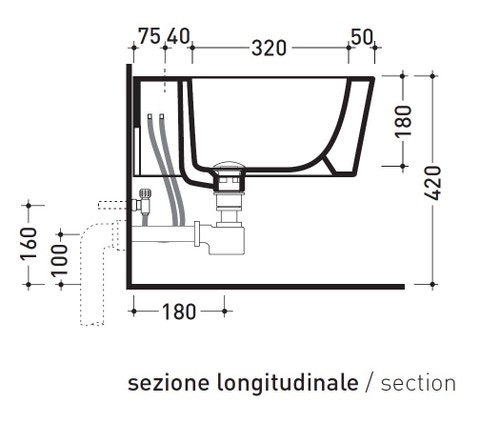 Immagine di Flaminia MINI LINK set sanitari sospesi, vaso con sistema goclean® e coprivaso slim con discesa rallentata, bidet monoforo con troppopieno, colore bianco finitura lucido 5064G+5065+LKCW09