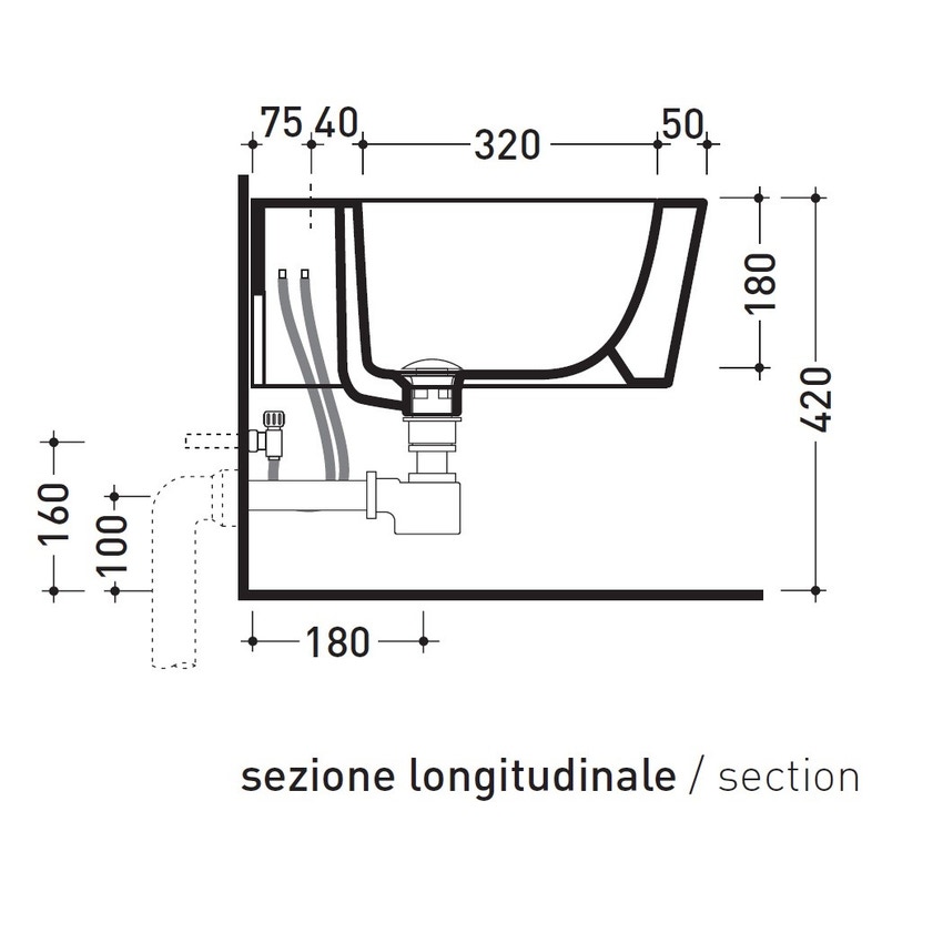 Immagine di Flaminia MINI LINK set sanitari sospesi, vaso con sistema goclean® e coprivaso slim con discesa rallentata, bidet monoforo con troppopieno, colore bianco finitura lucido 5064G+5065+LKCW09