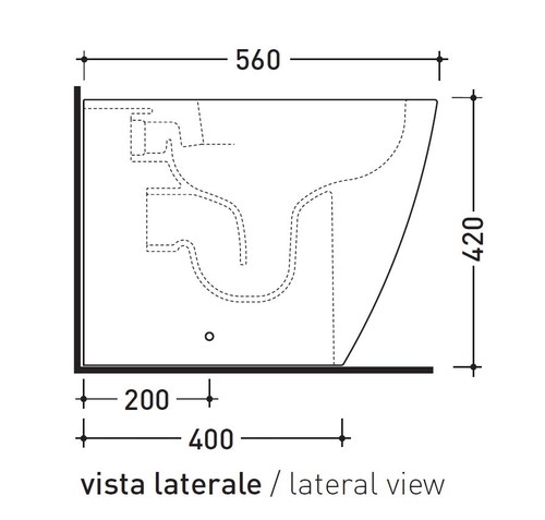 Immagine di Flaminia LINK vaso back to wall con sistema goclean®, scarico S/P, senza sedile, colore bianco finitura lucido LK117G