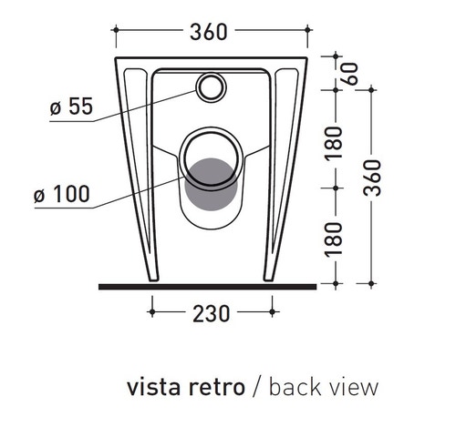 Immagine di Flaminia LINK vaso back to wall con sistema goclean®, scarico S/P, senza sedile, colore nero finitura lucido LK117GNER