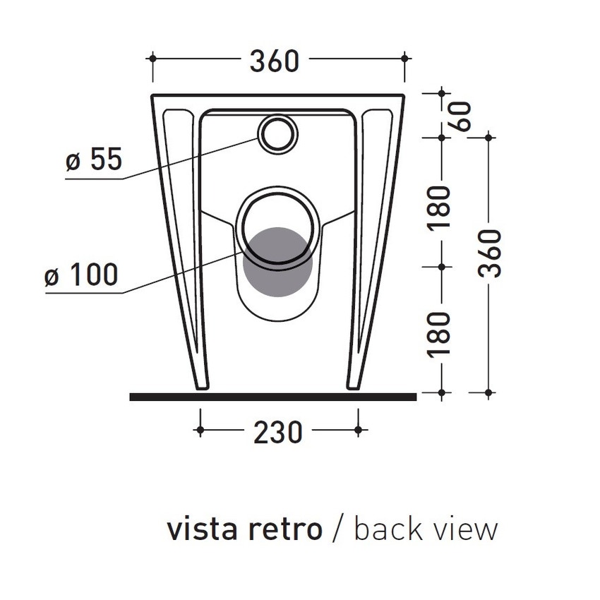 Immagine di Flaminia LINK vaso back to wall con sistema goclean®, scarico S/P, senza sedile, colore nero finitura lucido LK117GNER
