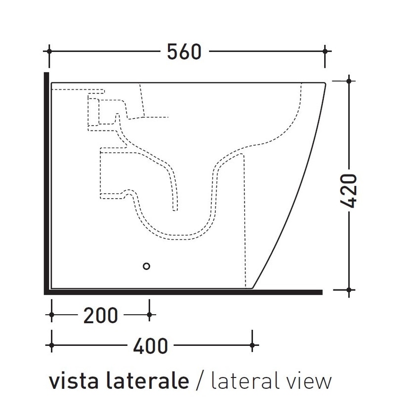 Immagine di Flaminia LINK PLUS vaso back to wall con sistema goclean®, scarico S/P, senza sedile, colore bianco finitura lucido LK117RG