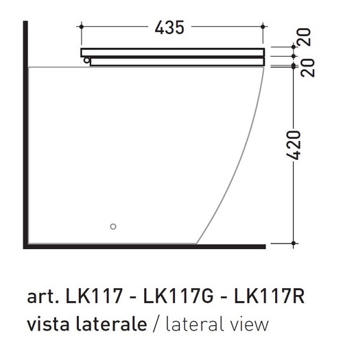 Immagine di Flaminia LINK coprivaso in legno e poliestere, colore bianco finitura lucido 5051CW01