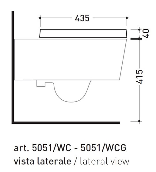Immagine di Flaminia LINK coprivaso avvolgente in termoindurente a discesa rallentata, colore GRAFITE finitura OPACO 5051CW03-GRA-O