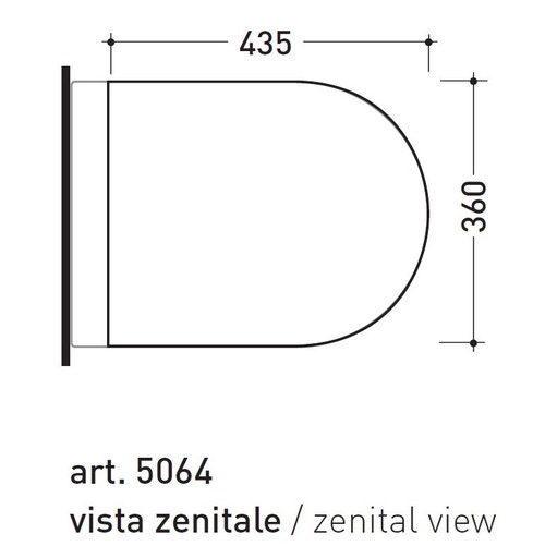 Immagine di Flaminia LINK coprivaso avvolgente in termoindurente a discesa rallentata, colore GRAFITE finitura OPACO 5051CW03-GRA-O