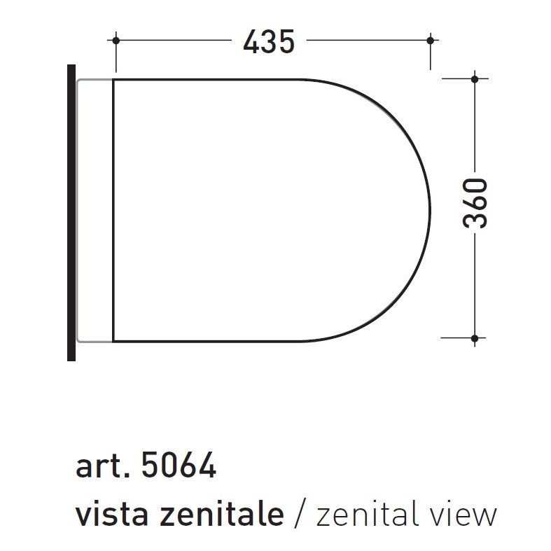 Immagine di Flaminia LINK coprivaso avvolgente in termoindurente a discesa rallentata, colore GRAFITE finitura OPACO 5051CW03-GRA-O