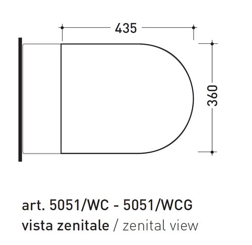 Immagine di Flaminia LINK coprivaso avvolgente in termoindurente a discesa rallentata, colore GRAFITE finitura OPACO 5051CW03-GRA-O