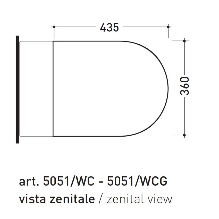 Immagine di Flaminia LINK coprivaso avvolgente in termoindurente a discesa rallentata, colore GRAFITE finitura OPACO 5051CW03-GRA-O