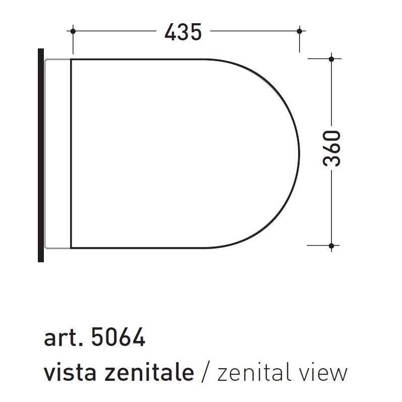 Immagine di Flaminia LINK coprivaso avvolgente in termoindurente a discesa rallentata, NERO finitura LUCIDO 5051CW03-NERO-L