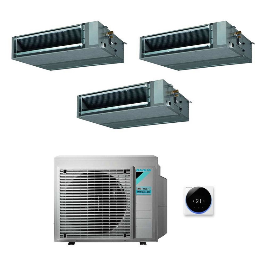 Immagine di Daikin FBA-A9 Canalizzabile media prevalenza R32 Climatizzatore trial split inverter | unità esterna 7.8 kW unità interne 12000+18000+21000 BTU 5MXM90N+FBA35A9+FBA50A9+FBA60A9