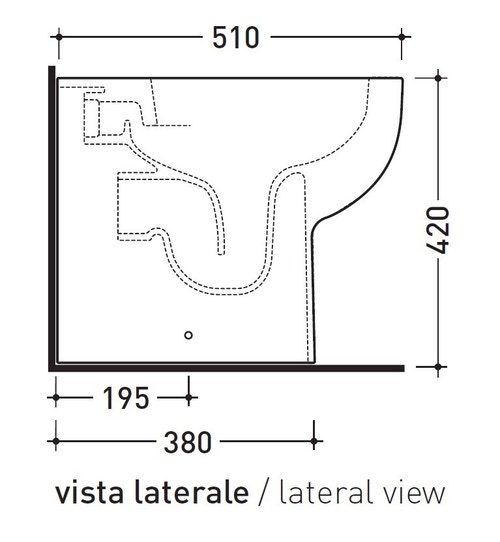 Immagine di Flaminia QUICK vaso back to wall con scarico S/P, con sistema goclean®, colore bianco finitura lucido QK117G