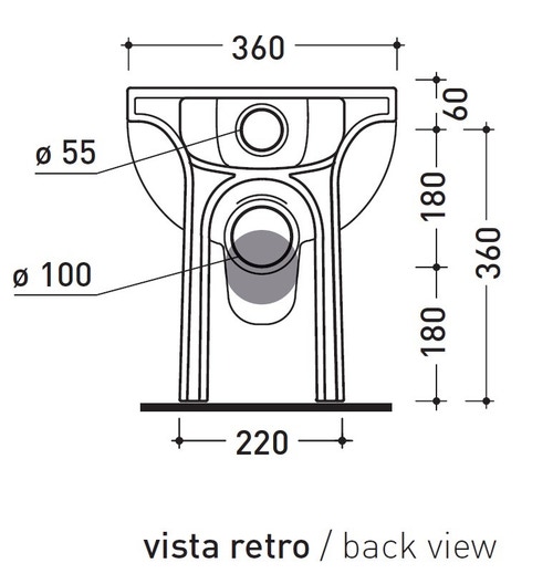 Immagine di Flaminia QUICK vaso back to wall con scarico S/P, con sistema goclean®, colore bianco finitura lucido QK117G