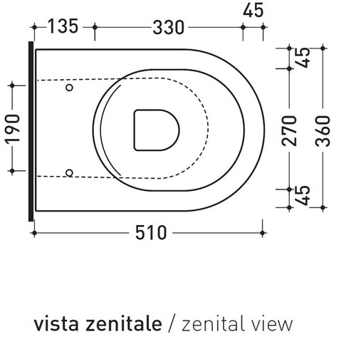 Immagine di Flaminia QUICK vaso back to wall con scarico S/P, con sistema goclean®, colore bianco finitura lucido QK117G