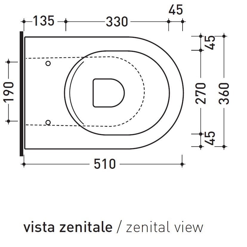 Immagine di Flaminia QUICK vaso back to wall con scarico S/P, con sistema goclean®, colore bianco finitura lucido QK117G