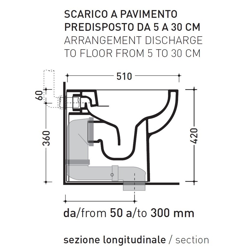 Immagine di Flaminia QUICK PLUS vaso back to wall con sistema goclean®, colore bianco finitura lucido QK117RG