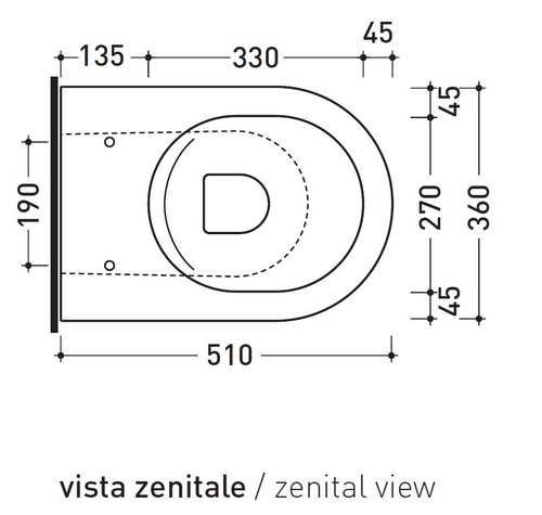 Immagine di Flaminia QUICK PLUS vaso back to wall con sistema goclean®, colore bianco finitura lucido QK117RG