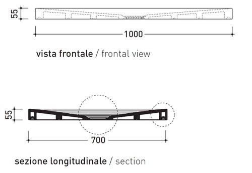 Immagine di Flaminia WATER DROP piatto doccia rettangolare L.100 P.70 cm, da appoggio o incasso filo pavimento, colore bianco finitura lucido DR100