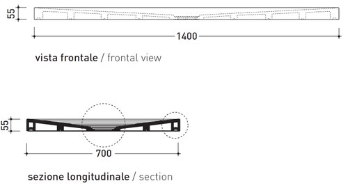Immagine di Flaminia WATER DROP piatto doccia rettangolare L.140 P.70 cm, da appoggio o incasso filo pavimento, colore bianco finitura lucido DR70