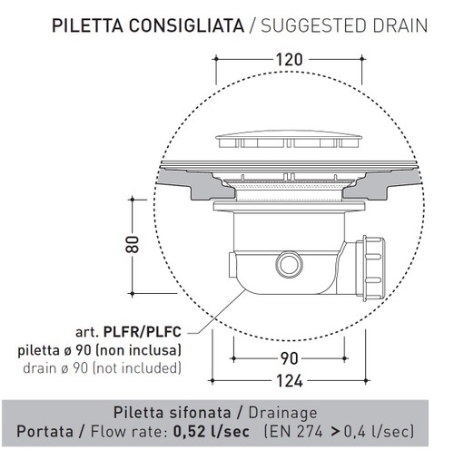 Immagine di Flaminia WATER DROP piatto doccia rettangolare L.160 P.70 cm, da appoggio o incasso filo pavimento, colore bianco finitura lucido DR7016