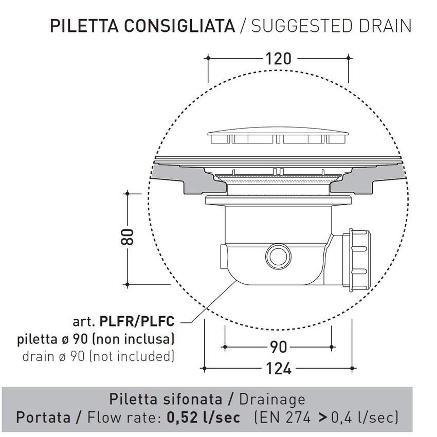 Immagine di Flaminia WATER DROP piatto doccia rettangolare L.160 P.70 cm, da appoggio o incasso filo pavimento, colore bianco finitura lucido DR7016