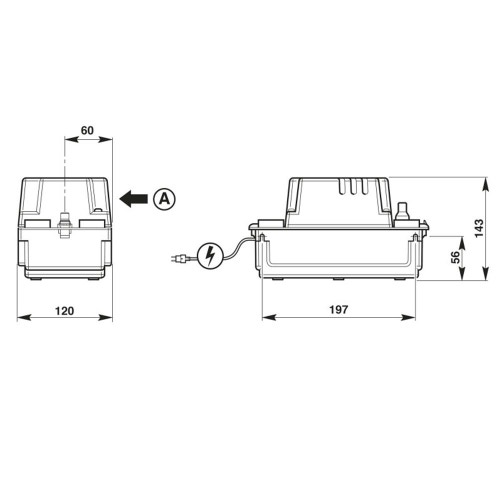 Immagine di SFA Sanitrit SANICONDENS MINI pompa per acque di condensa SCONM