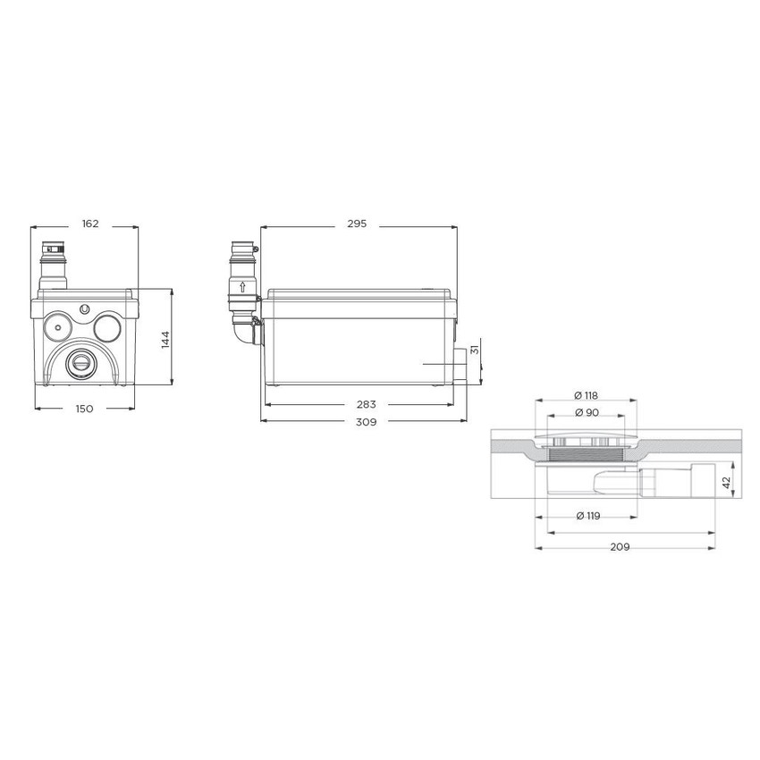 Immagine di SFA SANISHOWER FLAT pompa per acque chiare SHFLAT