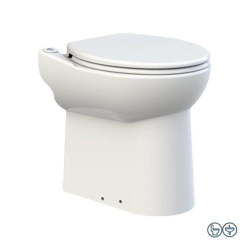 Immagine di SFA SANICOMPACT 43 SILENCE WC con trituratore integrato presenta anche un ingresso per lavabo CPT43LS