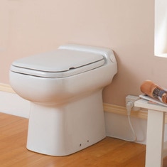 Immagine di SFA SANICOMPACT LUXE SILENCE WC ceramico con trituratore integrato che permette di scaricare anche un lavabo CPTLS